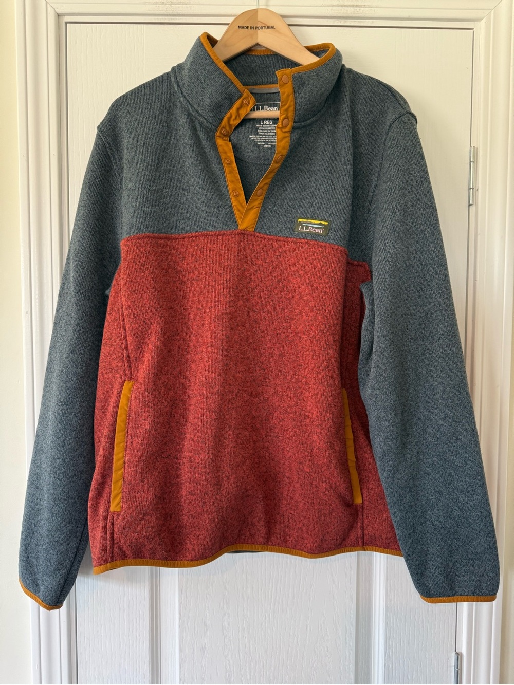 L.L. Bean Colorblock Fleece Pullover
